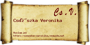 Császka Veronika névjegykártya
